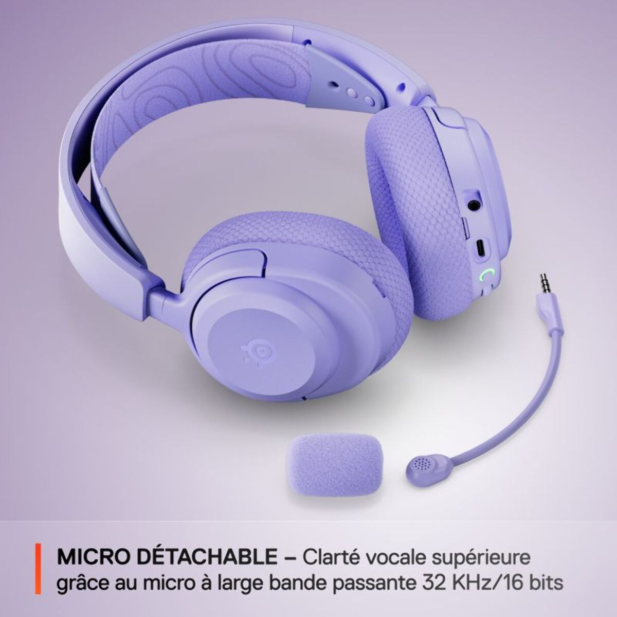 Casque gamer STEELSERIES Arctis Nova 3 XW Lavande