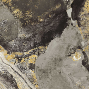 Poster Rivière d'or Affiche + cadre en bois - Chêne