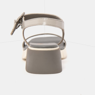 Sandalias con tacón 2060 NAPPA SHINNY CINDER / VARSOVIA color Cinder