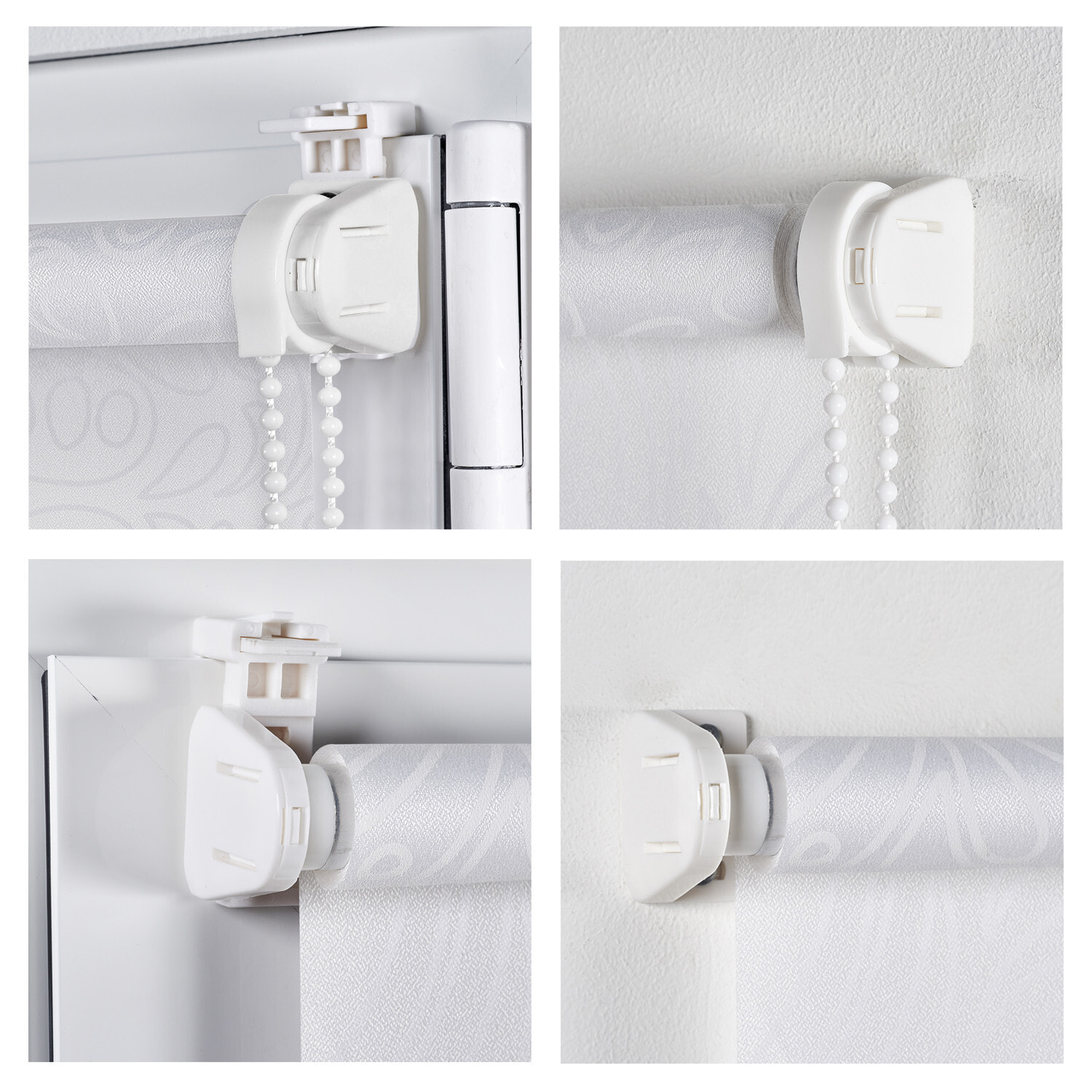 Estor Easyfix Tráslucido Deco Paisley Blanco