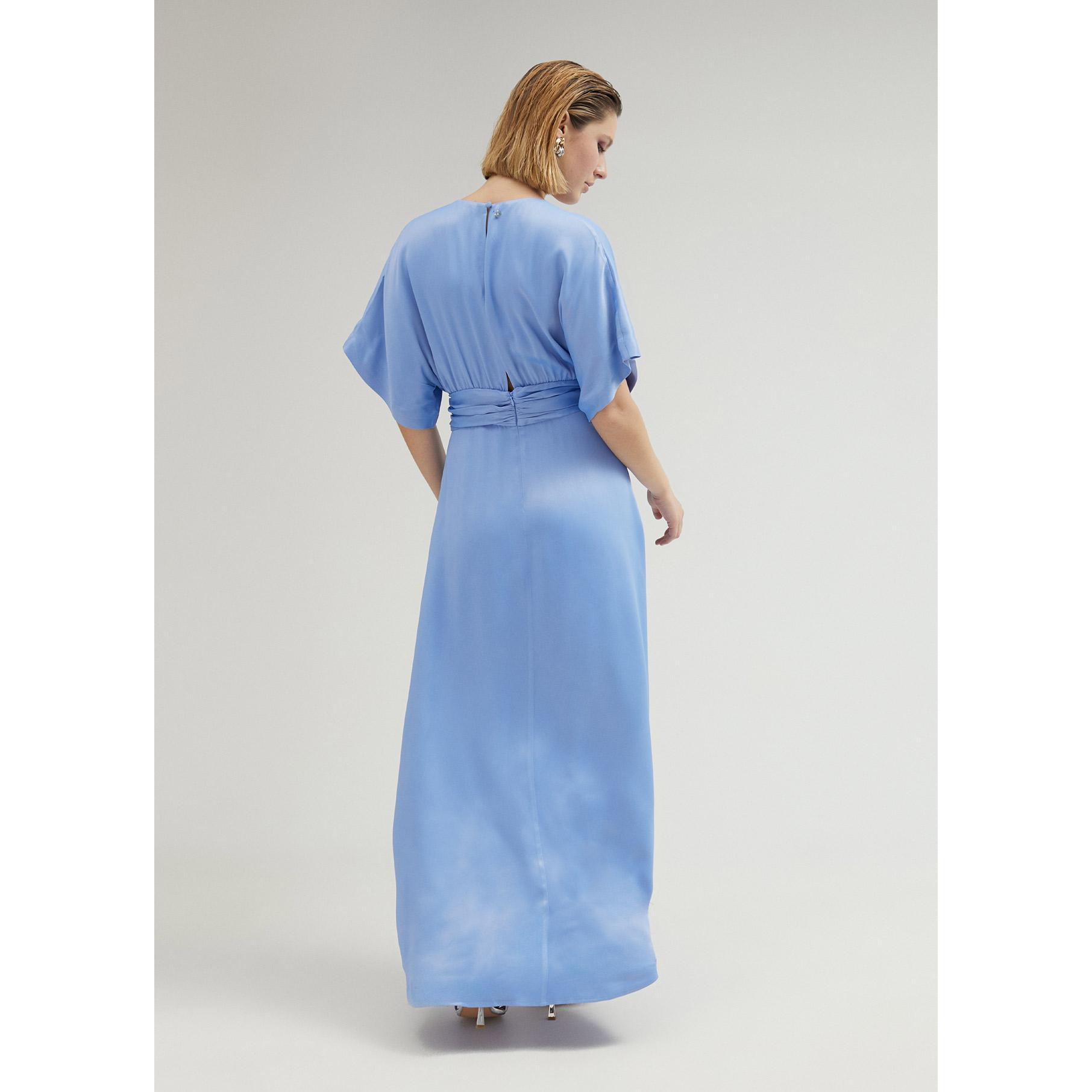 Vestito lungo con drappeggio in vita