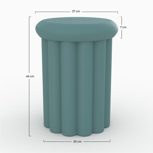 Table d'appoint ronde en métal bleu D37 cm - Aglaé