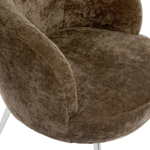 Fauteuil Tildae en Tissu Moccha L69xl63xH71 cm