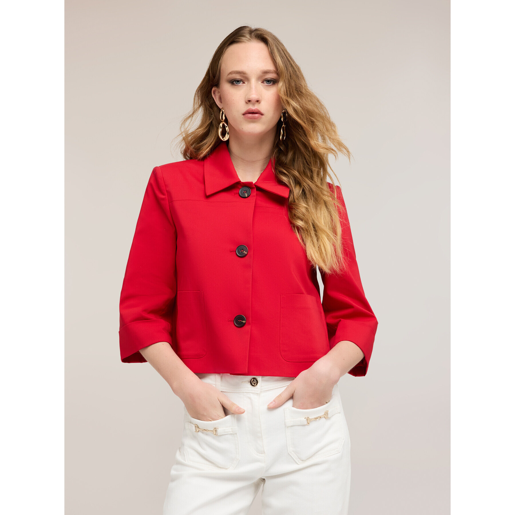 Motivi - Giacca con maniche corte - Rosso