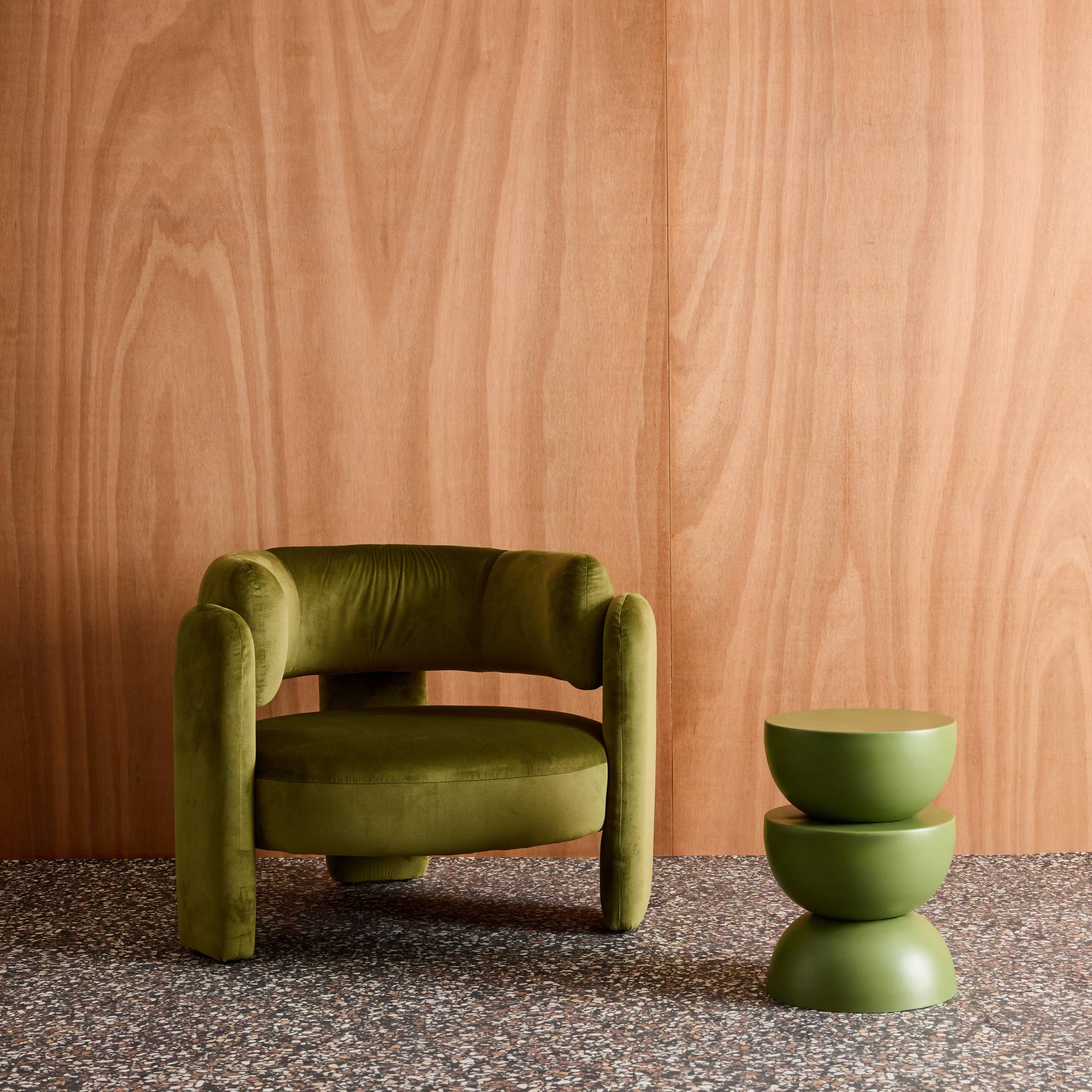 Table d'appoint, bout de canapé, table de chevet métal Ø32 x H46,5cm COUMBA