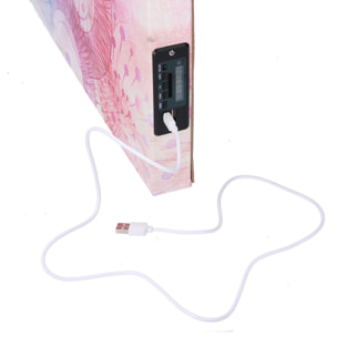 Quadro stampa con bluetooth marrone cm150x50x4