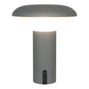 Lampada LED Ricaricabile Ramsey — Grigio Opaco Ø17×21 cm