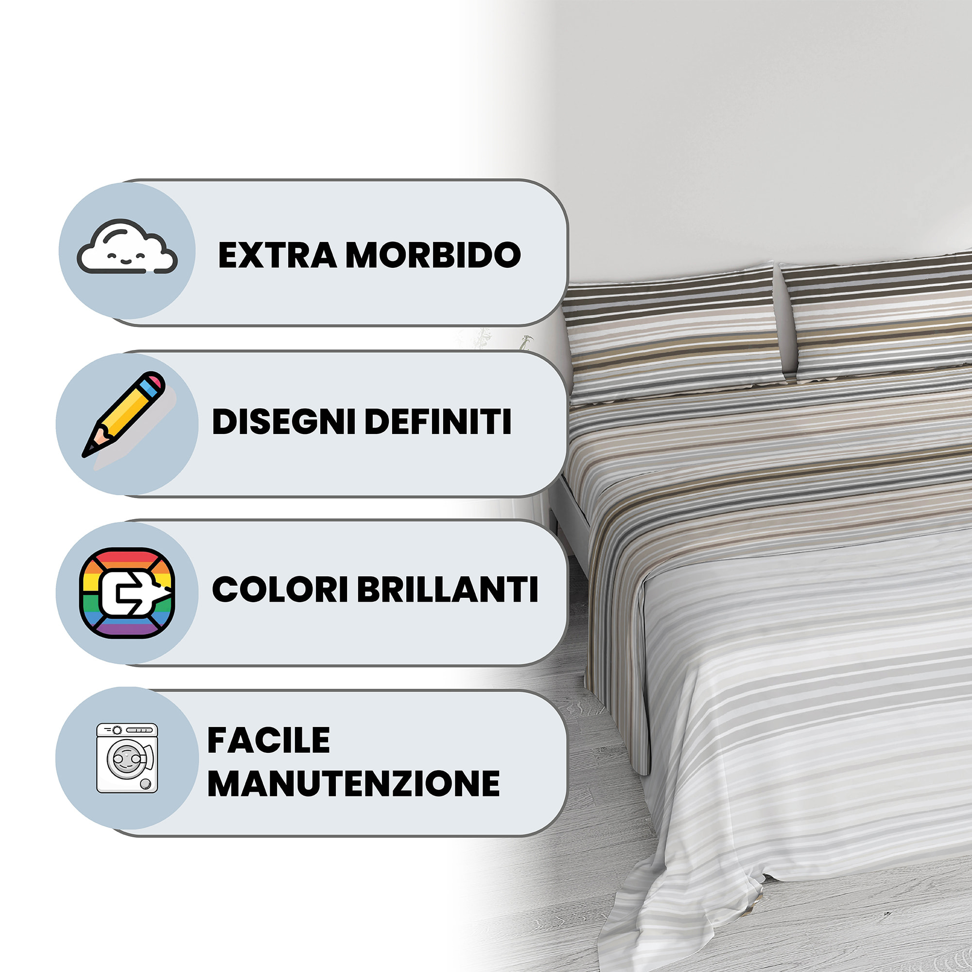 COMPLETO LETTO RIVER MATRIMONIALE TIGRI