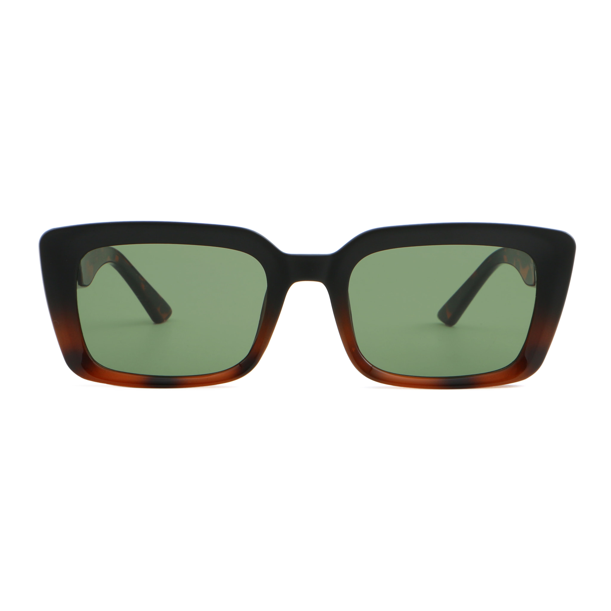 Gafas de sol OCEAN SAINT MICHEL - Negro up y demi marrón down / Verde