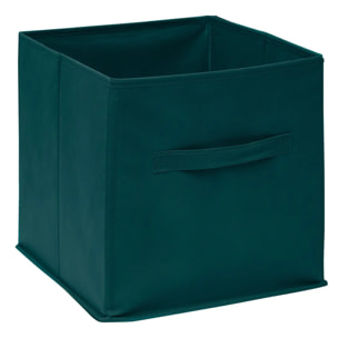 Panier tissu 31x31cm "Mix N' Modul" bleu pétrole