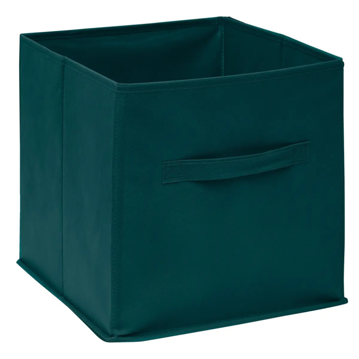 Panier tissu 31x31cm "Mix N' Modul" bleu pétrole