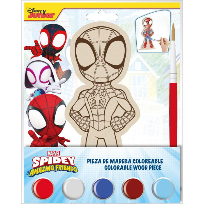 Figuras Coloreables Madera Spidey