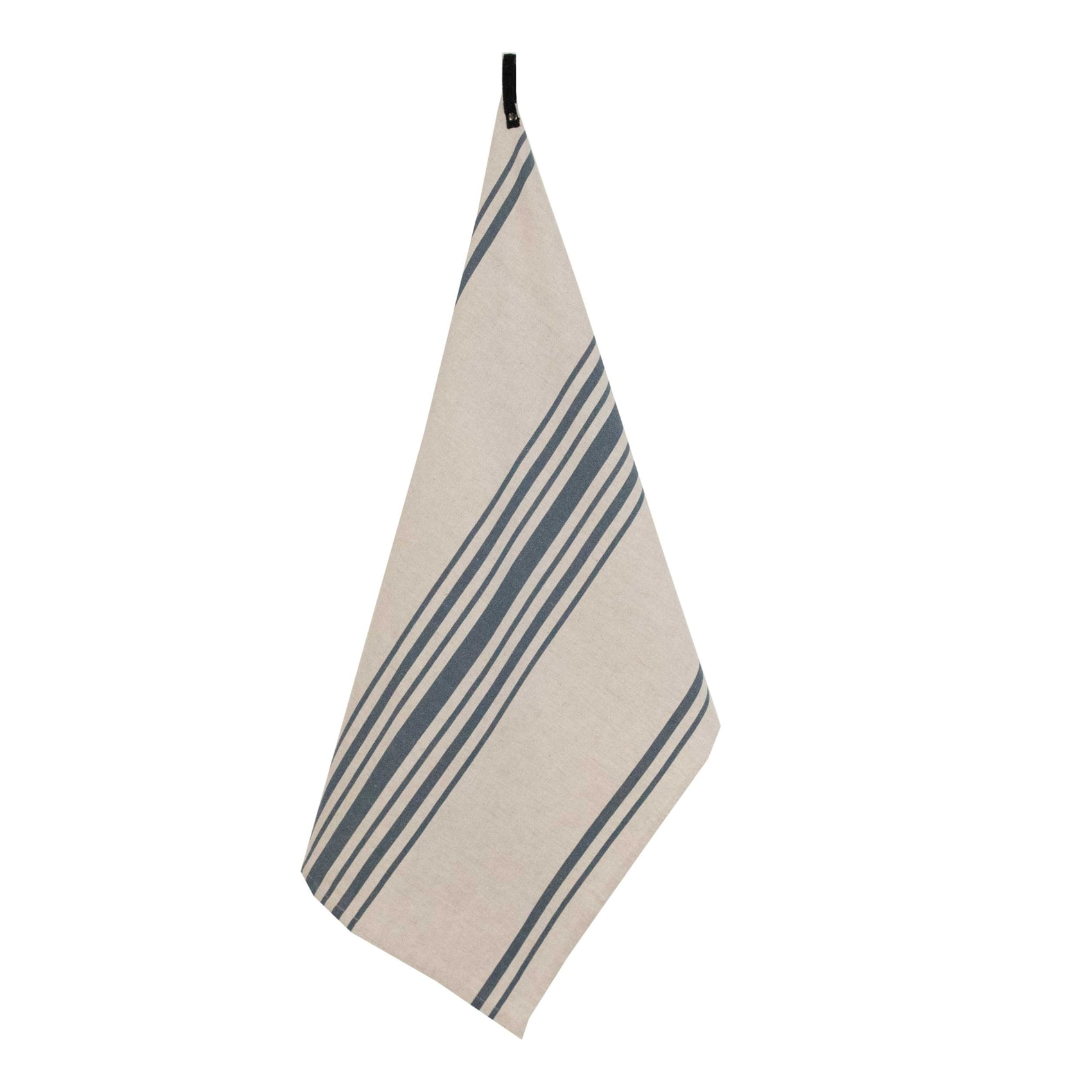 Torchon de cuisine polylin à rayures - Bleu Foncé