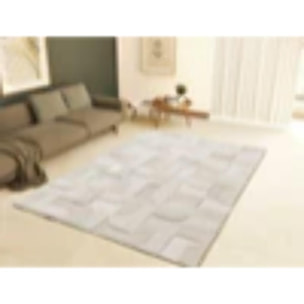 ELEMENT Alfombra en estilo étnico con relieve de color beige, varias medidas disponibles.