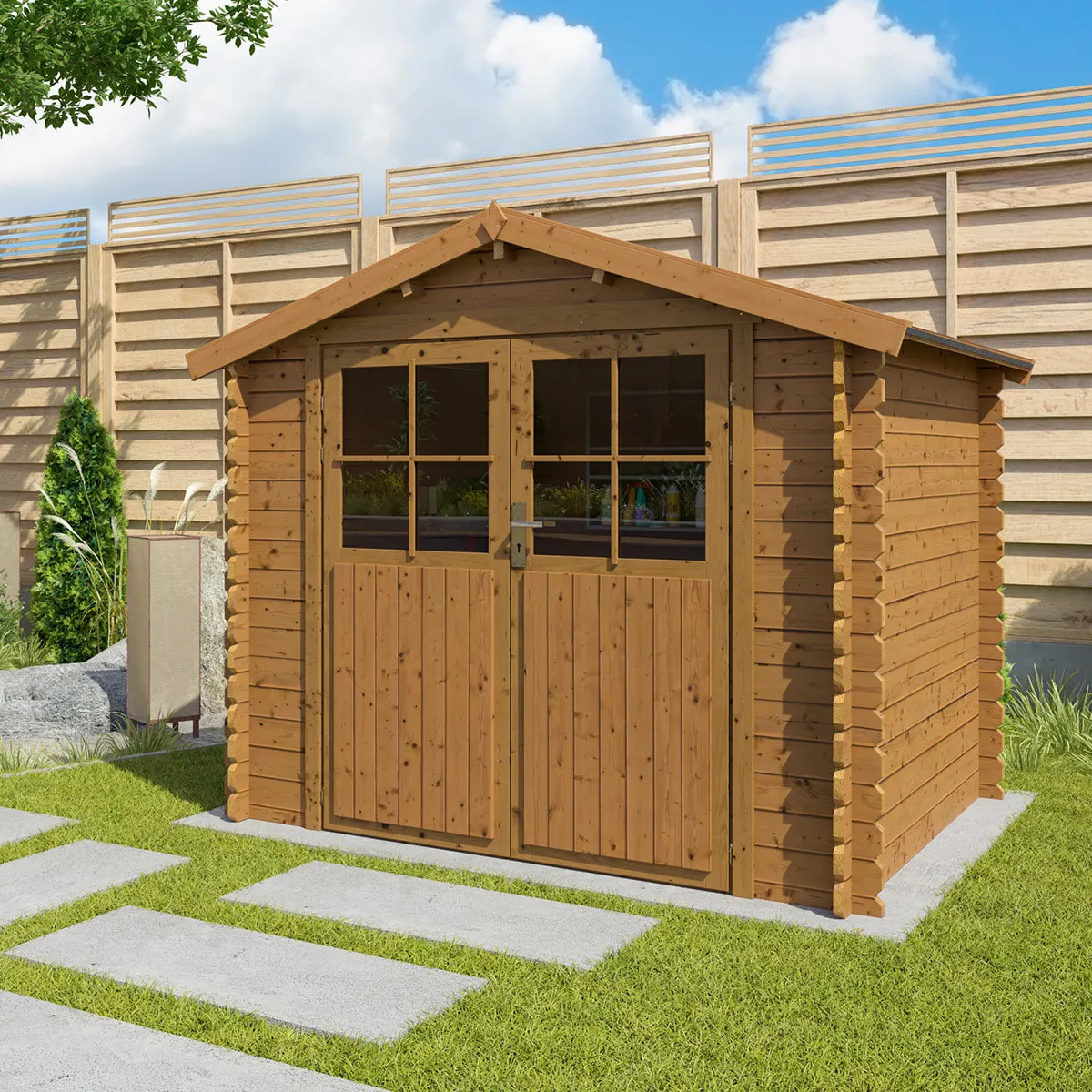 Abri de jardin Leto - bois marron - 4,9 m2