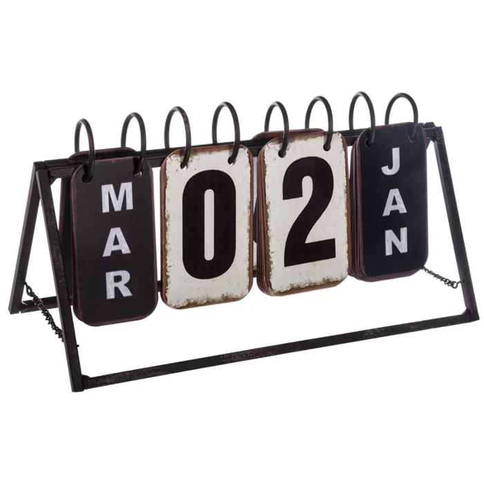 Calendrier vintage l.27cm métal