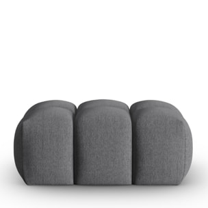 Pouf "Lorella" en tissu structurel gris