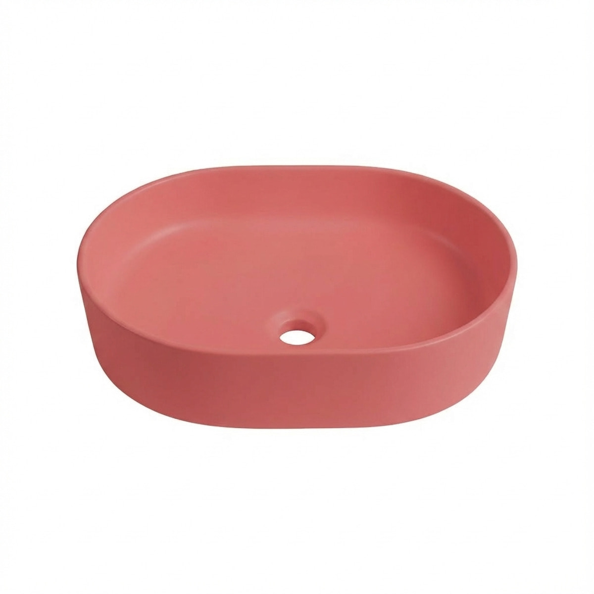 Vasque à poser ovale 50 x 36,5 x 12 cm sans trop-plein rose mat PixL (CEPX5037PM)