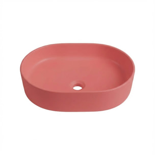 Vasque à poser ovale 50 x 36,5 x 12 cm sans trop-plein rose mat PixL (CEPX5037PM)