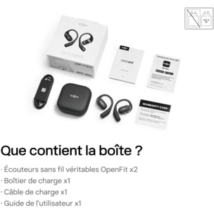 Ecouteurs SHOKZ OpenFit Noir