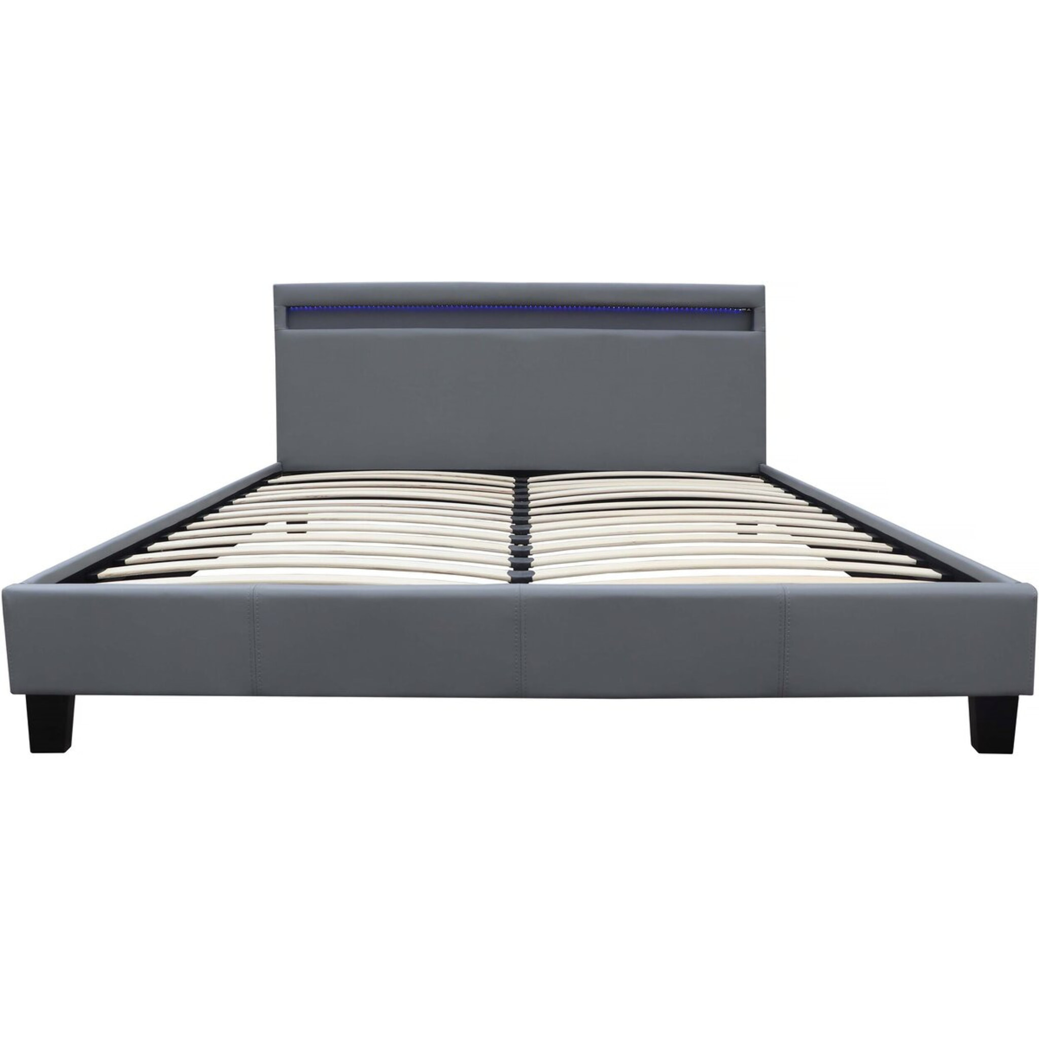 Lit  avec LED "Maria" - 160 x 200 cm - Gris