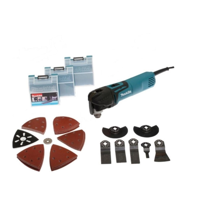 Découpeur Ponceur Multifonctions MAKITA 320W + Accessoires en Coffret MAK-PAC - TM3010CX3J