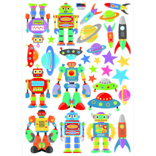 Stickers Muraux décoration adhésifs robots