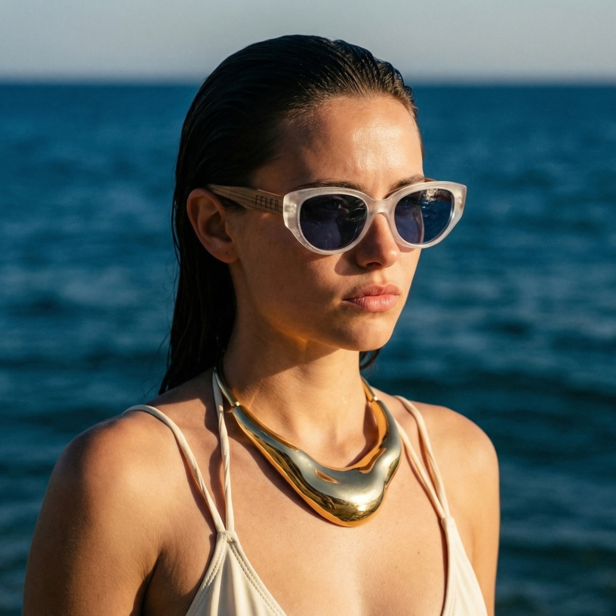 Gafas de Sol Feler 1616-4 Polarizadas de Madera Unisex 55 mm