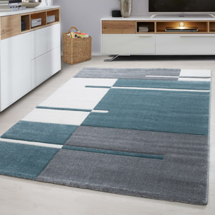HAWAII - Tapis de salon à motif géométrique blue