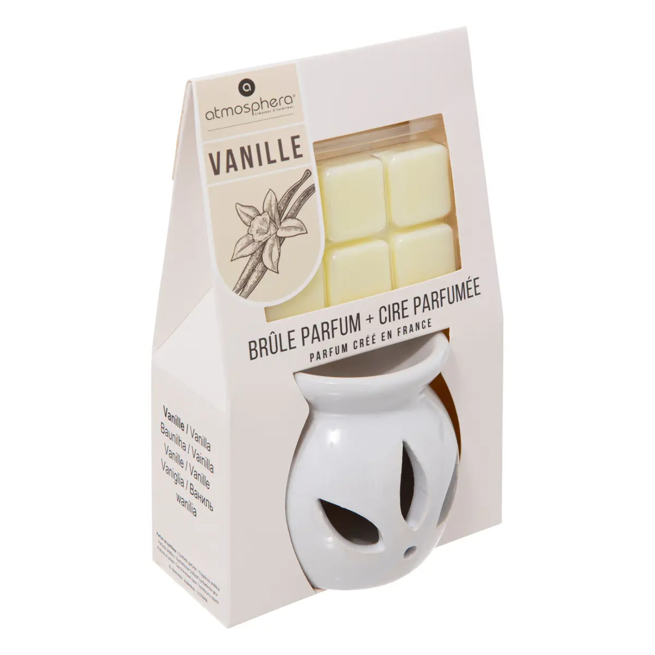 Brûle-parfum et cire vanille 30g