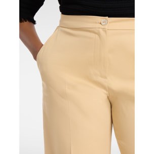 Elena Mirò - Pantalones cropped de gabardina - Beige