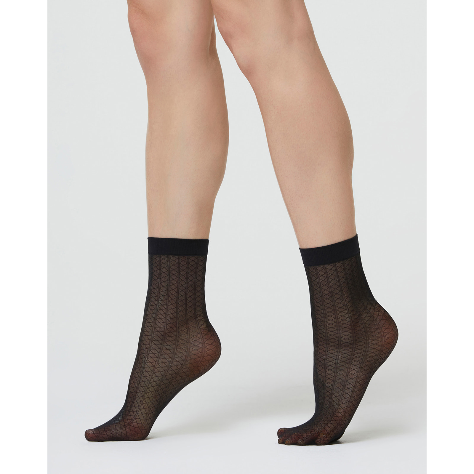 CALZINO VELATO NATALIE CON MICRO MOTIVI ROMBI