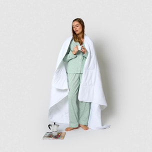 Pijama largo camisero algodón veleta verde tiffany
