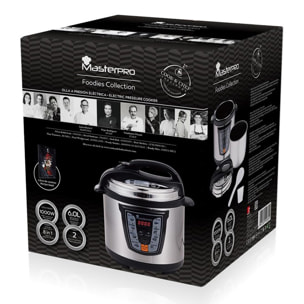 Olla presión electrica 6l 1000w foodies con 8 programas