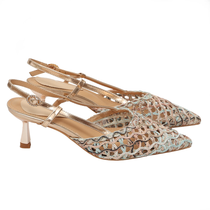 Decolletè cinturino regolabile - tacco 7,0 cm