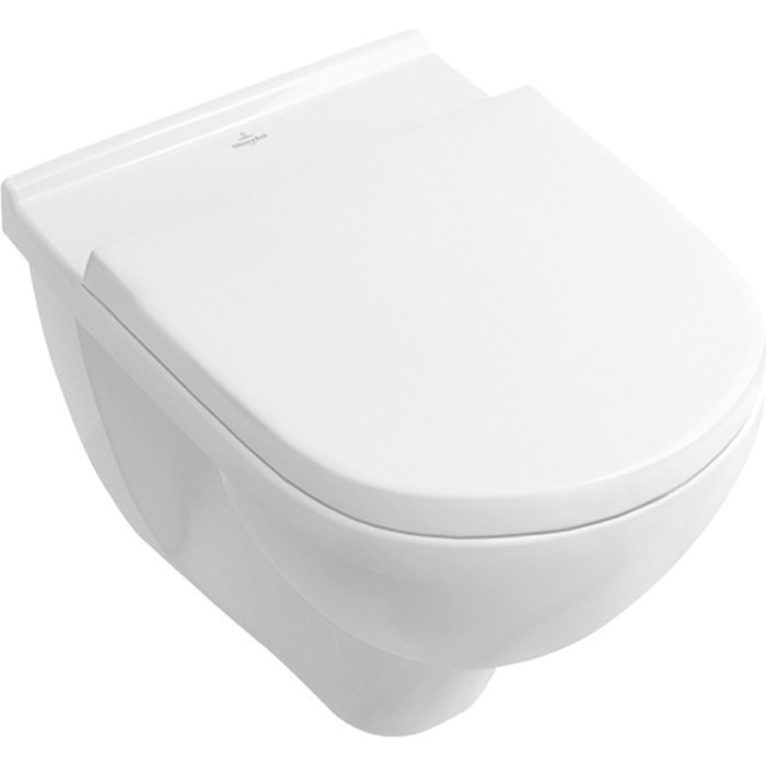 Pack WC suspendu sans bride O.novo + abattant + plaque chromée + bâti Grohe