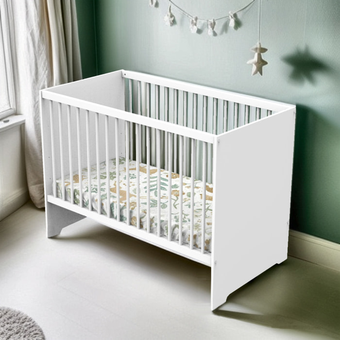 Lit bébé 120 x 60 en bois blanc