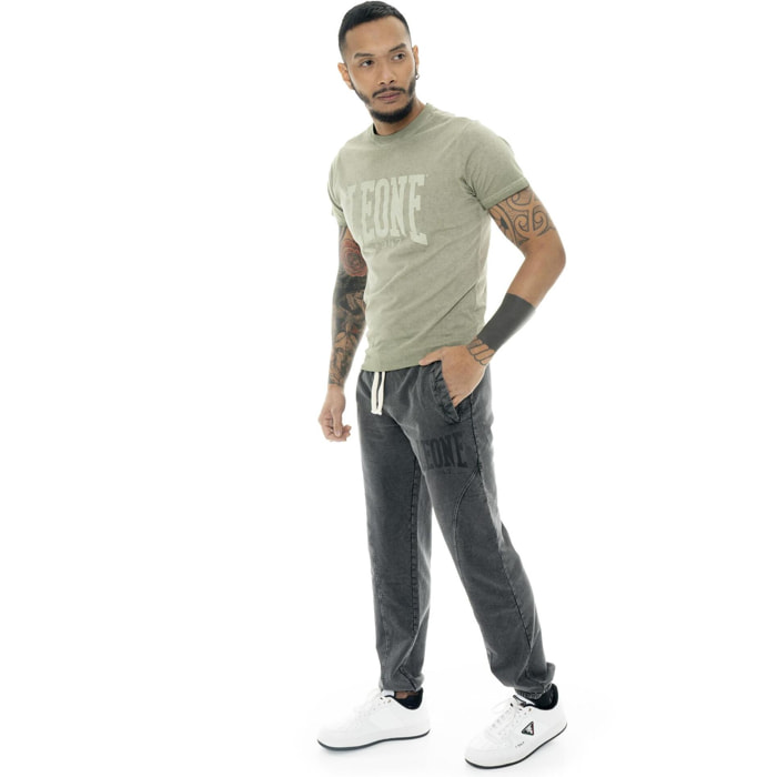 Pantalone da uomo non garzato in tessuto lavato Leone Old Wash