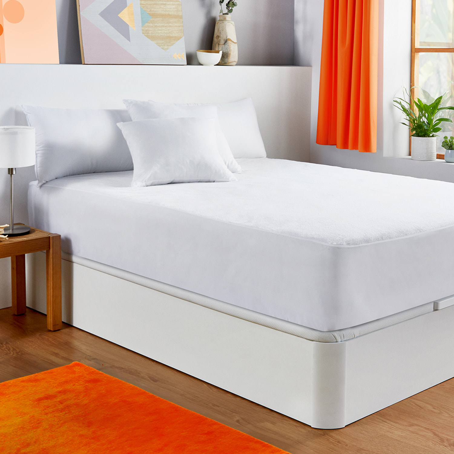 Protector de Colchón Impermeable Fresco Suavidad y Confort · WHAT THE SLEEP