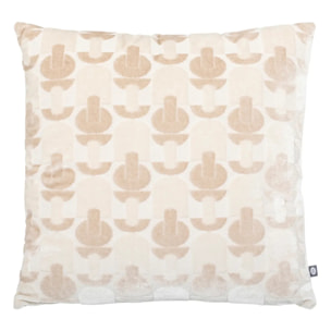 Coussin "Luna" jacquard velours lin 40x40cm