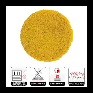 Tapis de bain rond microfibre HIGHLAND Safran Spirella