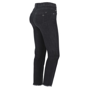 Jeans in denim FREDDY BLACK cropped svasati e fondo sfrangiato