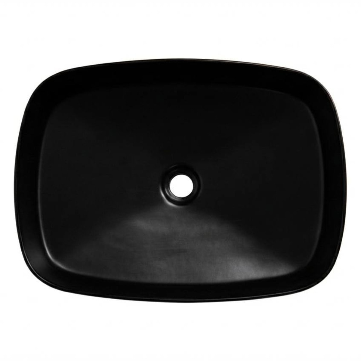 Vasque à poser rectangulaire 50 x 37,5 cm - noir mat - sans trop-plein - PixL Ceramia