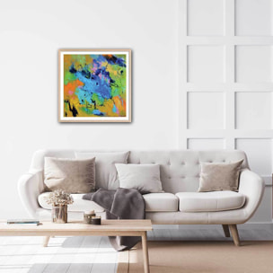 Affiche reproduction originale secret azur Affiche + cadre en bois - Chêne