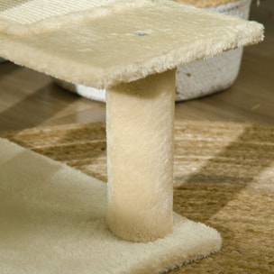 árbol Rascador de Gato de Sisal Natural 50x50x100cm Beige