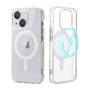 DAM Custodia trasparente antiurto  Magsafe per iPhone 14 Plus 8,09x1,06x16,36 Cm. Colore trasparente