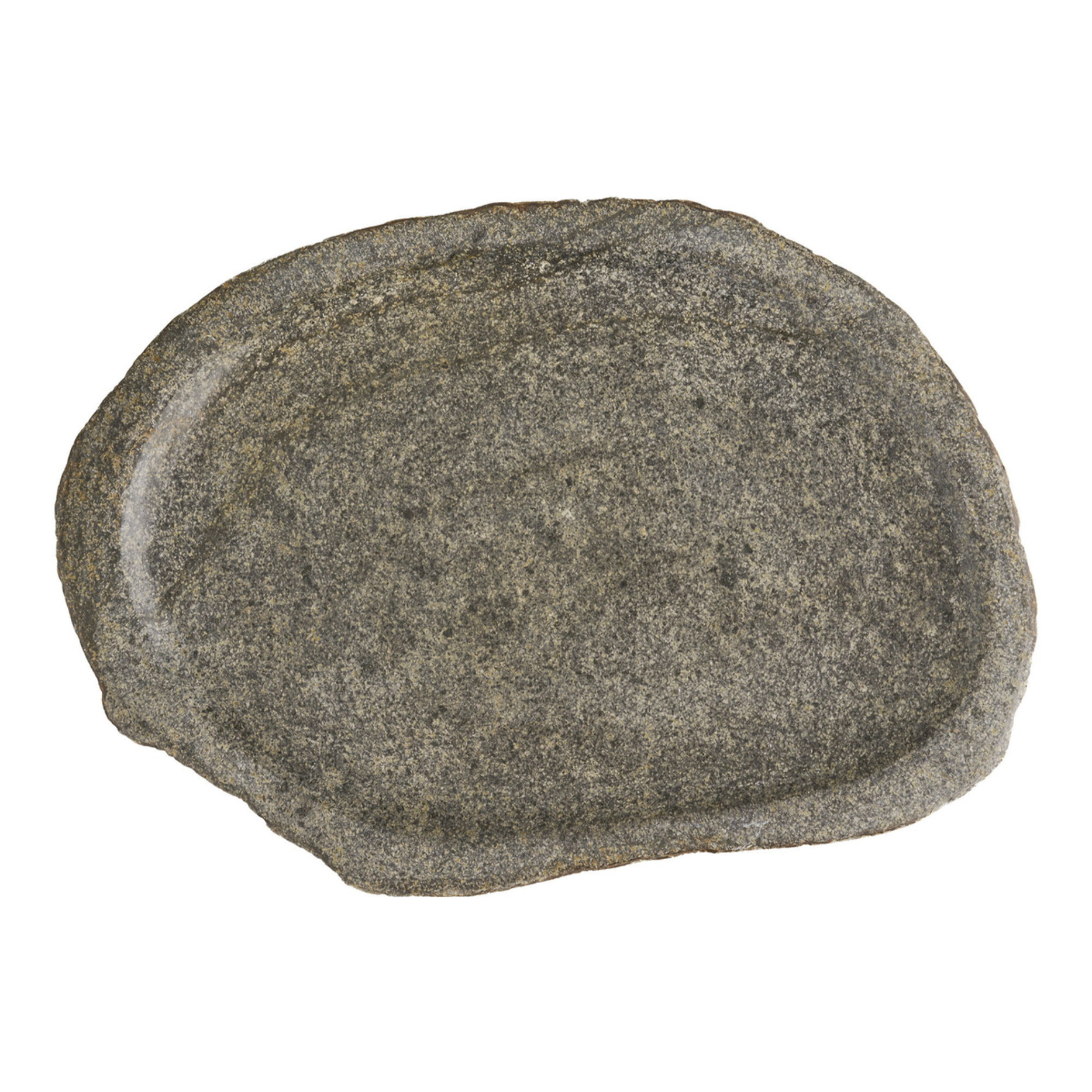 Vassoio da bagno Gara in pietra riverstone naturale 30x25 cm