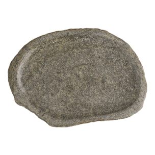 Vassoio da bagno Gara in pietra riverstone naturale 30x25 cm