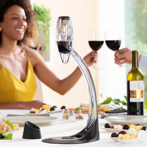 Aeratore Professionale per Vino con Supporto a Torre e Base Antigoccia Winair InnovaGoods