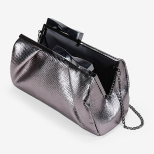 Bolso de fiesta plomo con boquilla